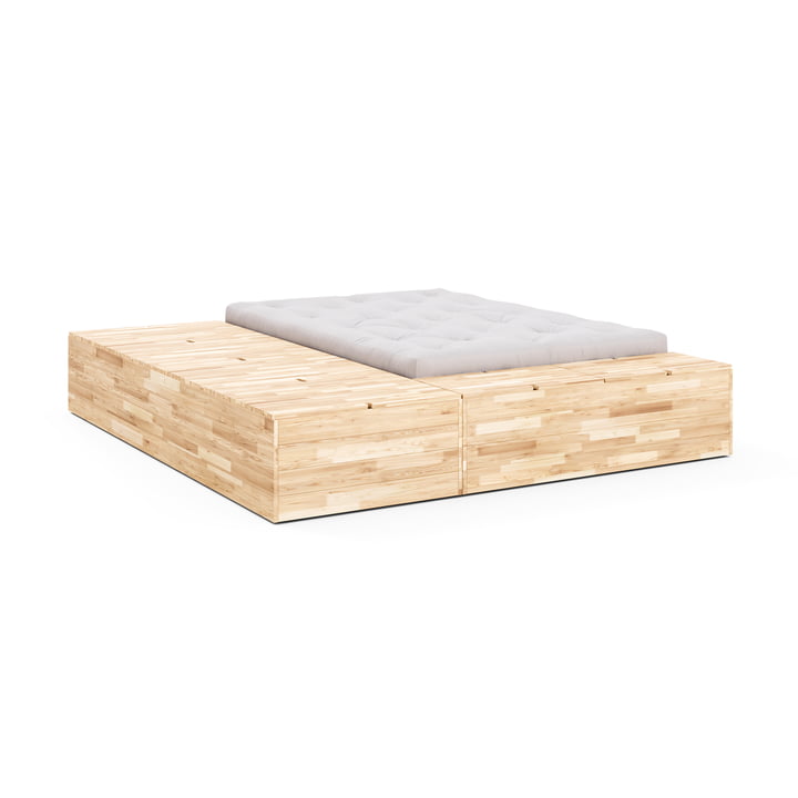 Karup Design - Basement Lit, 140 x 200 cm, pin clair incl. banquette de rangement