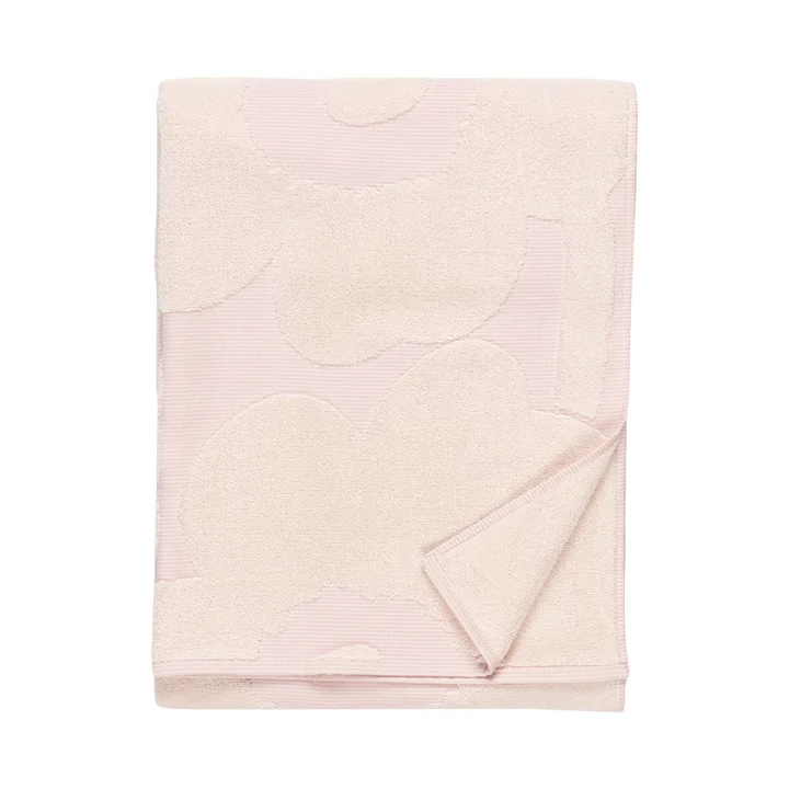 Marimekko - Unikko Serviette de bain 70 x 150 cm, blanc / rose, pliée