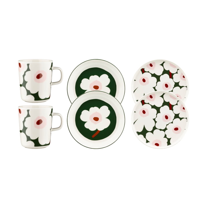 Marimekko - Oiva Unikko Set de dîner, multicolore (6 pièces)