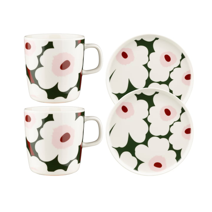 Marimekko - Oiva Unikko Set de petit déjeuner, multicolore (4 pièces)