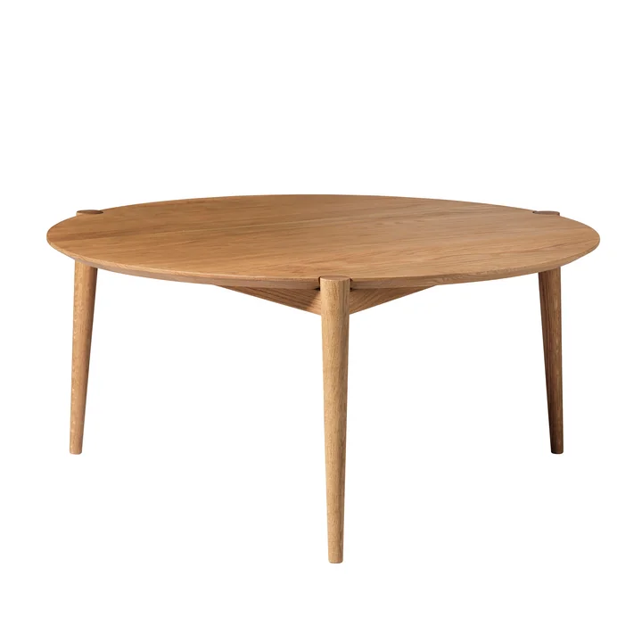 FDB Møbler - D102 Søs Table basse Ø 85 cm, chêne huilé