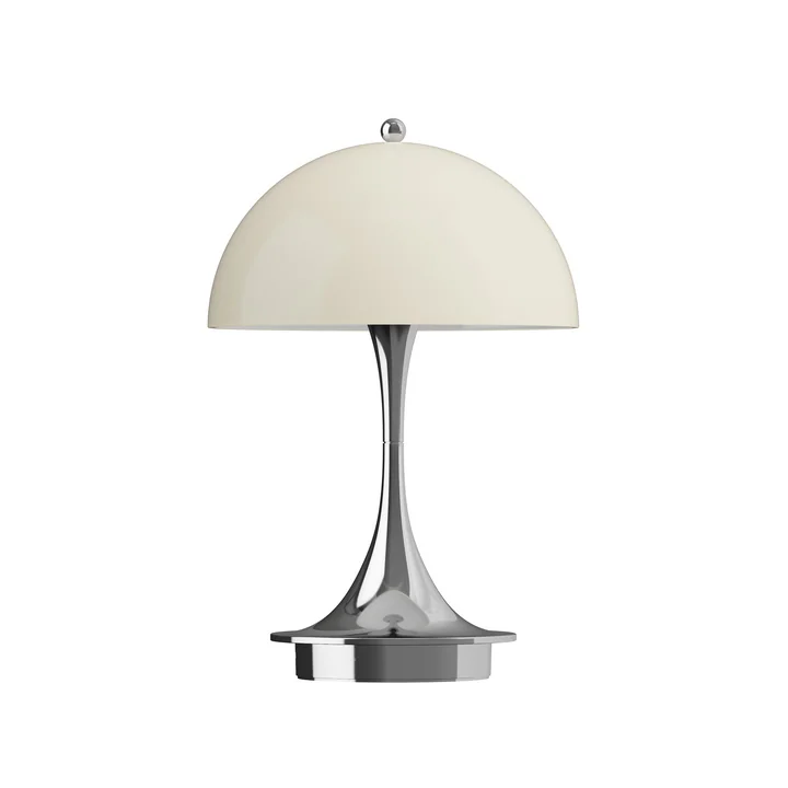 Louis Poulsen - Panthella 160 Portable V3 Lampe de table à LED rechargeable, chrome / beige opale