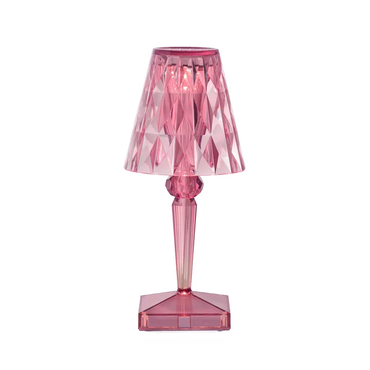 Kartell - Battery Lampe de table à accu H 26 cm, rose pastel