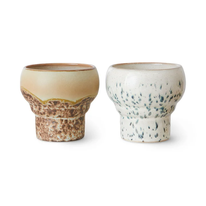 HKliving - 70's Tasse à lungo, 240 ml, coral (set de 2)