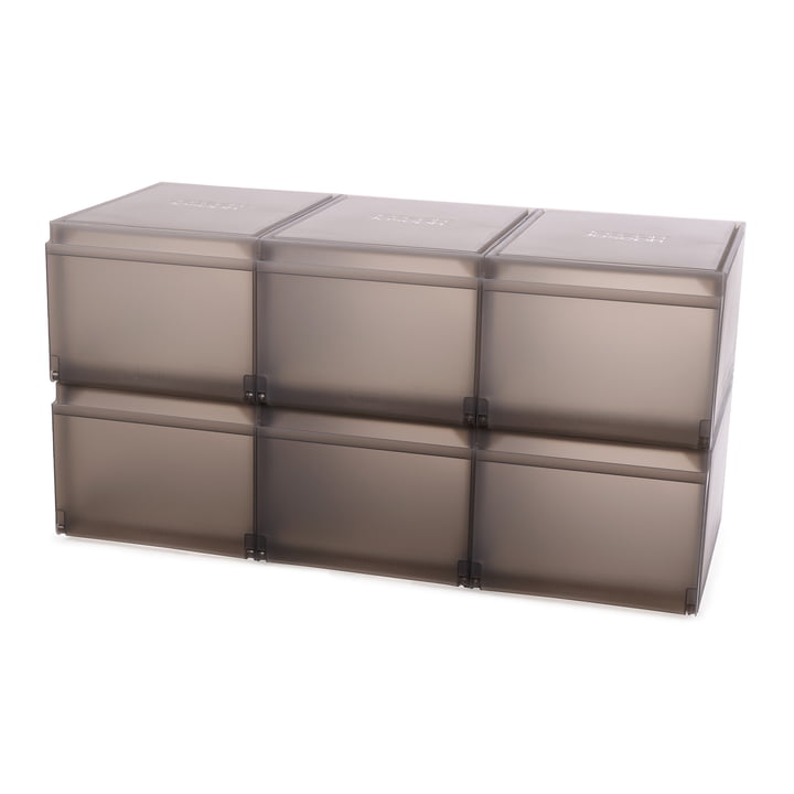 Joseph Joseph - ShoeCase Boîte de rangement Premium, gris (6 pièces)