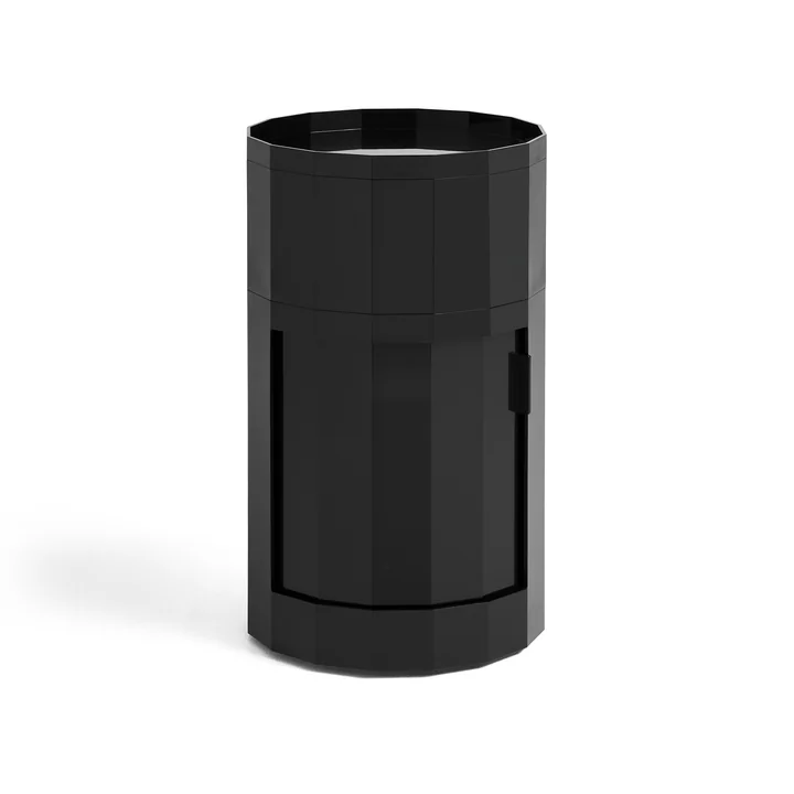 Facet Cabinet avec pieds et roulettes, haut, anthracite de HAY