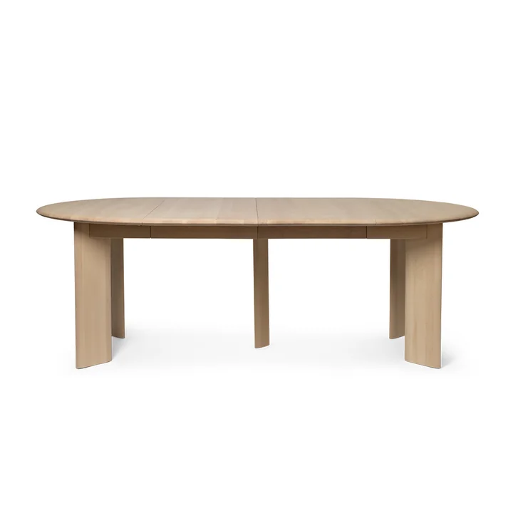 Ferm Living - Bevel Table à rallonge, hêtre blanc huilé