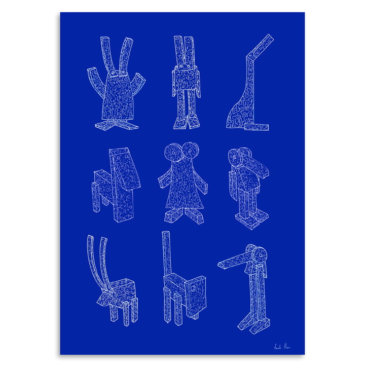 Paper Collective - Offcut Animals Poster, 100 x 140 cm