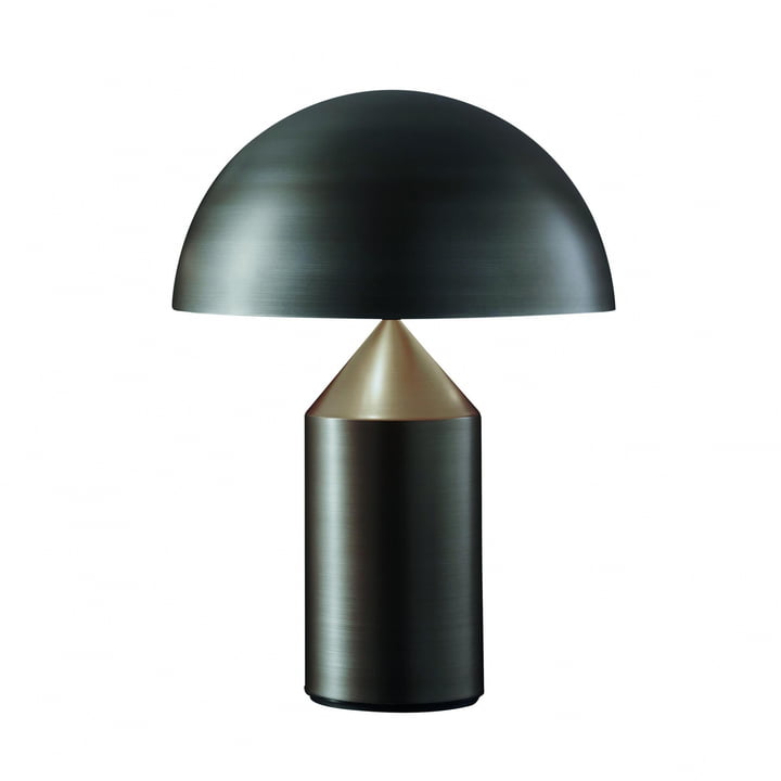 Oluce - Atollo lampe de table 239, bronze satiné / intérieur blanc RAL 9003