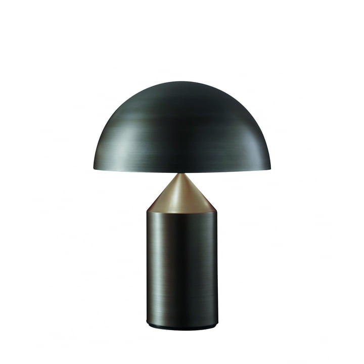 Oluce - Atollo lampe de table 238, bronze satiné / intérieur blanc RAL 9003