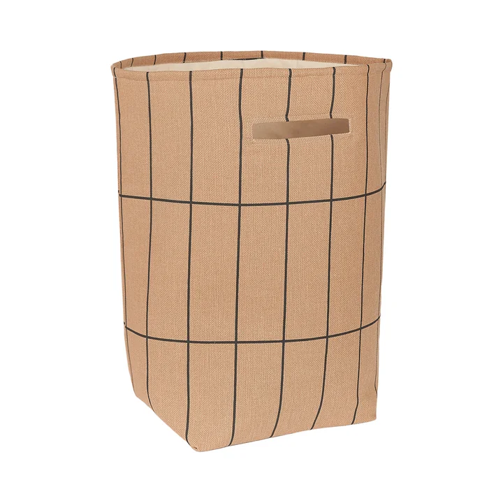 Nobodinoz - Vibes Corbeille de rangement, large, marron / noir