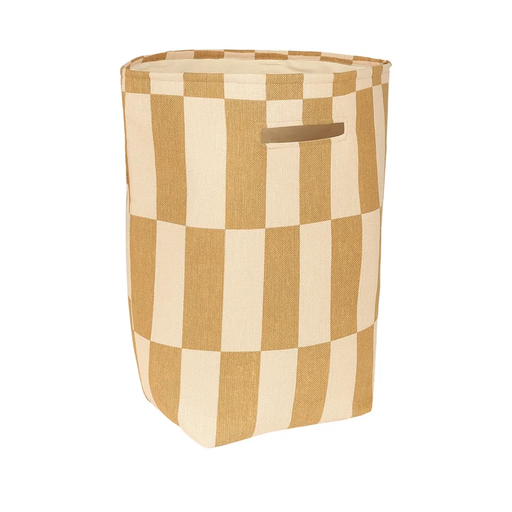 Nobodinoz - Vibes Corbeille de rangement, large, moutarde / sable