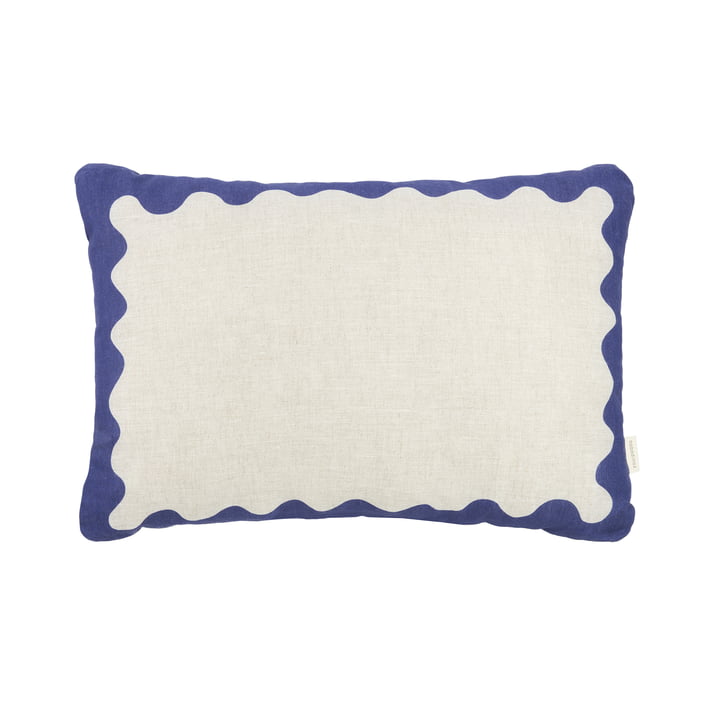 Nobodinoz - Vibes Coussin L, 45 x 30 cm, bleu