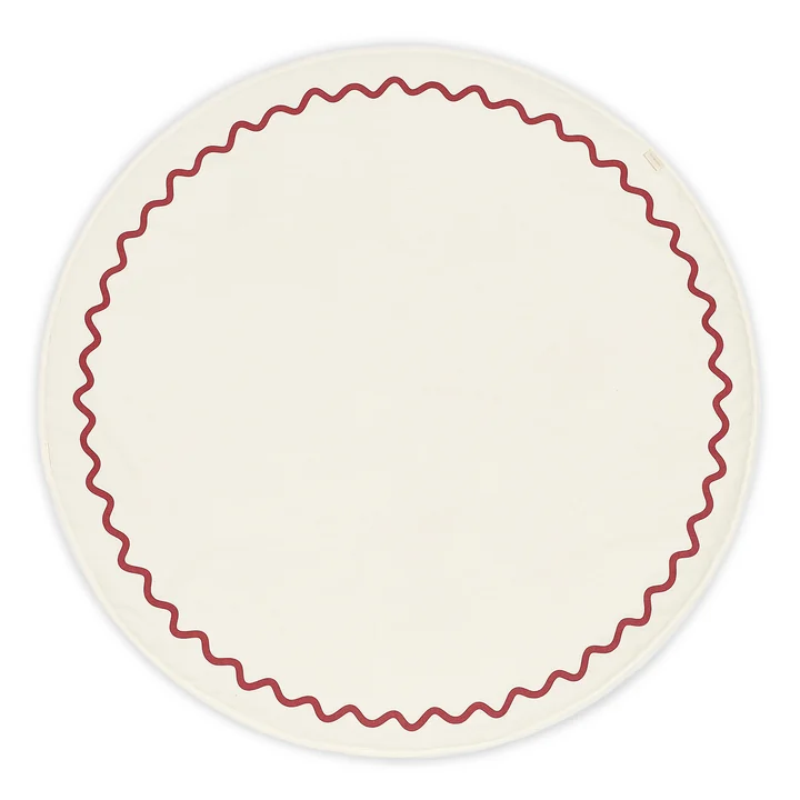 Nobodinoz - Vibes Tapis de jeu, Ø 105 cm, rouge carmin