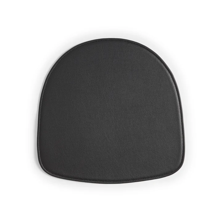 HAY - Coussin d'assise pour chaise AAC avec accoudoirs, cuir noir (Scozia)