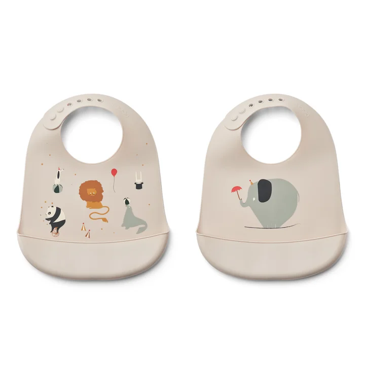 LIEWOOD - Tilda bavoirs, Circus, sandy (set de 2)