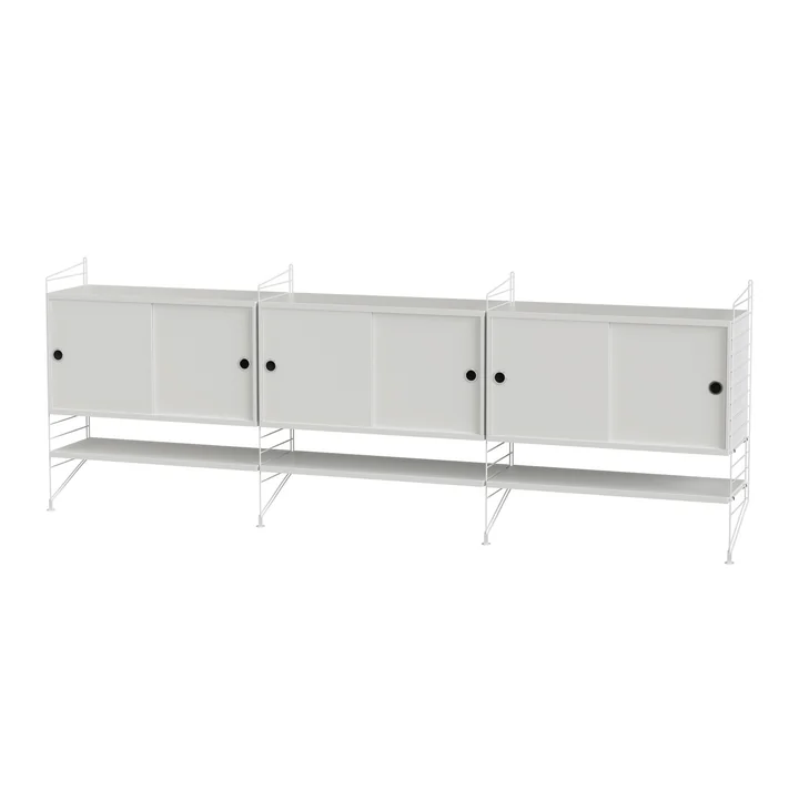 String - Sideboard, 240 x 85 x 30 cm, blanc / blanc