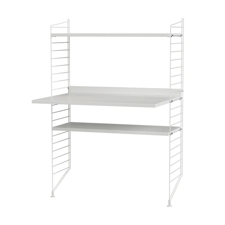 String - Combinaison de postes de travail, 78 x 115 x 58 cm, blanc / blanc