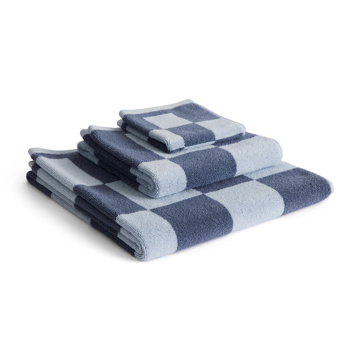 Hay - Check Serviettes, steel blue
