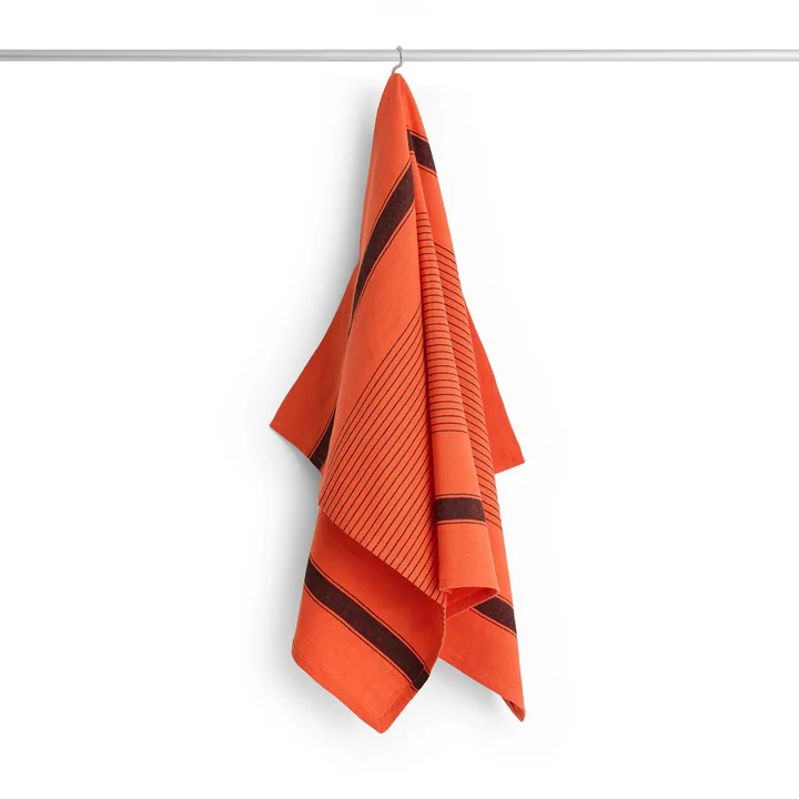 HAY - Linear Torchon à vaisselle, 80 x 52 cm, warm red