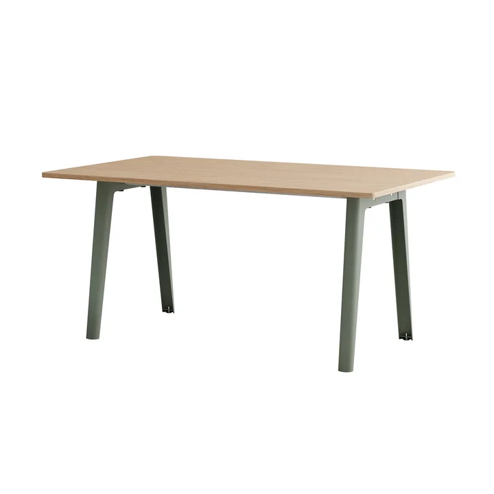 TipToe - NEW MODERN Table de salle à manger 95 x 160 cm, chêne / eucalyptus gris