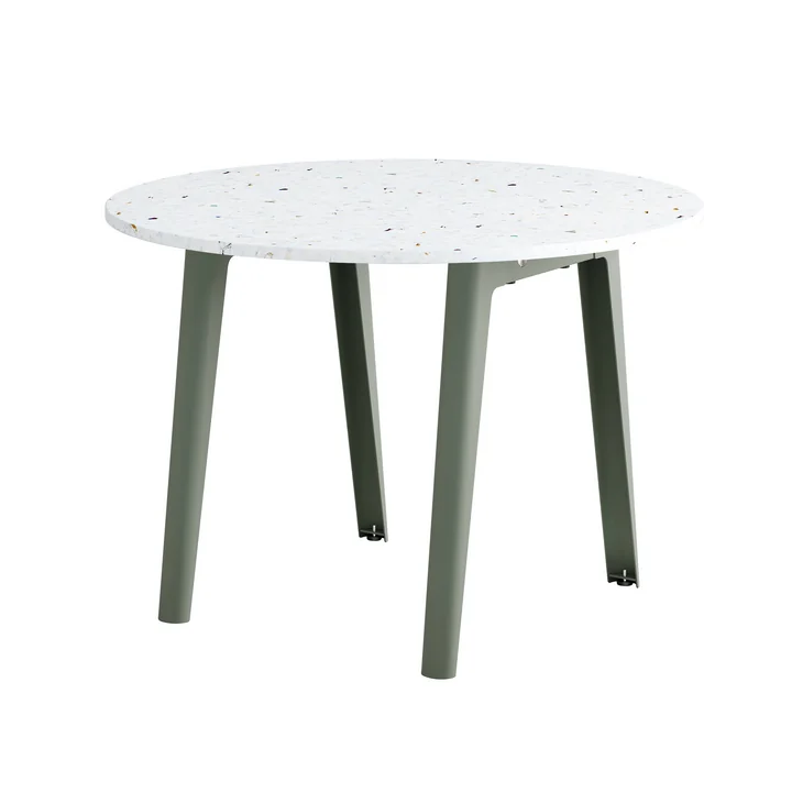 TipToe - NEW MODERN Venezia round Table de salle à manger Ø 108 cm, eucalyptus grey