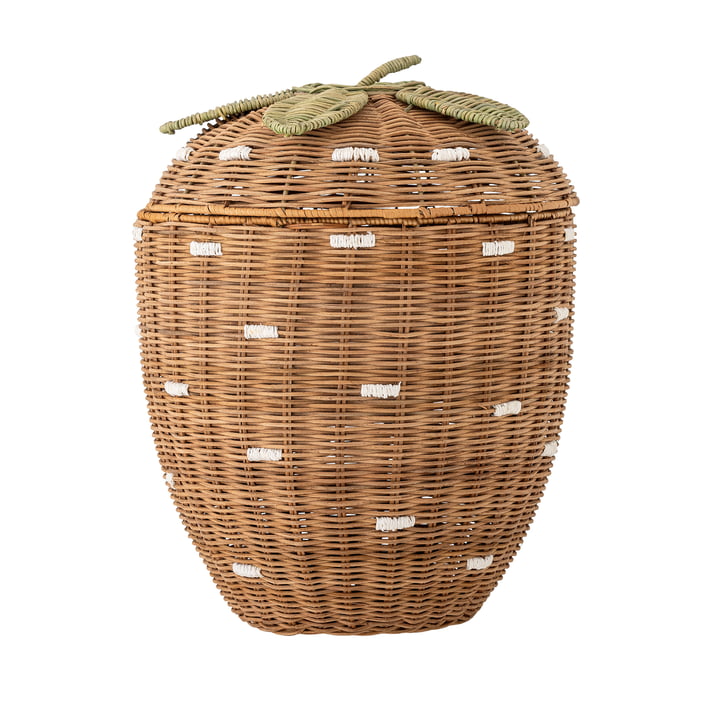 Bloomingville Mini - Pelino Corbeille de rangement, Ø 30 x 40 cm, rotin