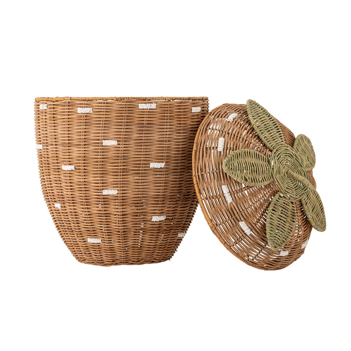 Bloomingville Mini - Pelino Corbeille de rangement, Ø 30 x 40 cm, rotin