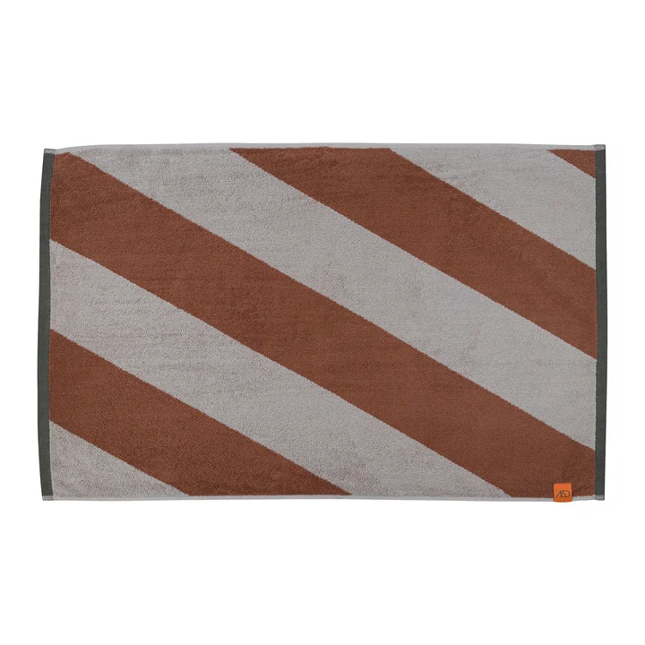 Mette Ditmer - Tapis de bain Diagonal, 50 x 80 cm, brick