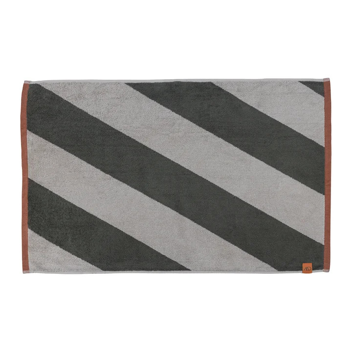 Mette Ditmer - Diagonal Tapis de bain, 50 x 80 cm, dark olive