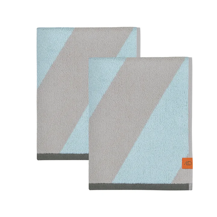 Mette Ditmer - Diagonal Serviette d'invité, 40 x 55 cm, menthe (lot de 2)