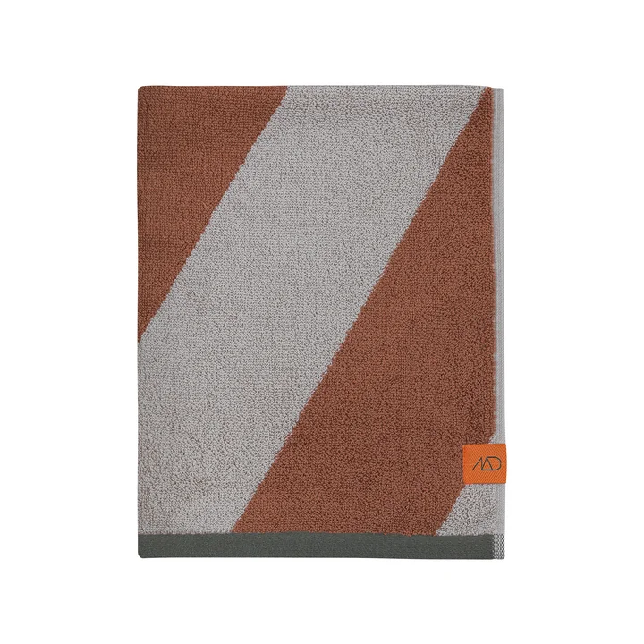 Mette Ditmer - Diagonal Serviette de bain, 50 x 90 cm, brick