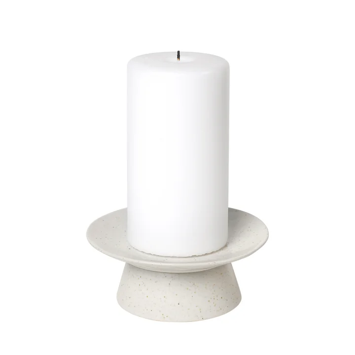 Broste Copenhagen - Nordic Vanilla Plateau à gâteaux, Ø 14,5 x 6 cm, blanc