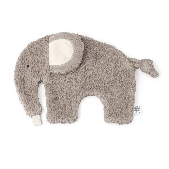 Sebra - Doudou et attache-sucette, éléphant, gris