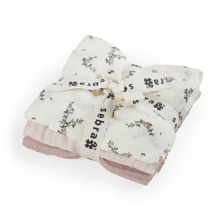 Sebra - Linge de bain, powder blossom / rose (set de 3)