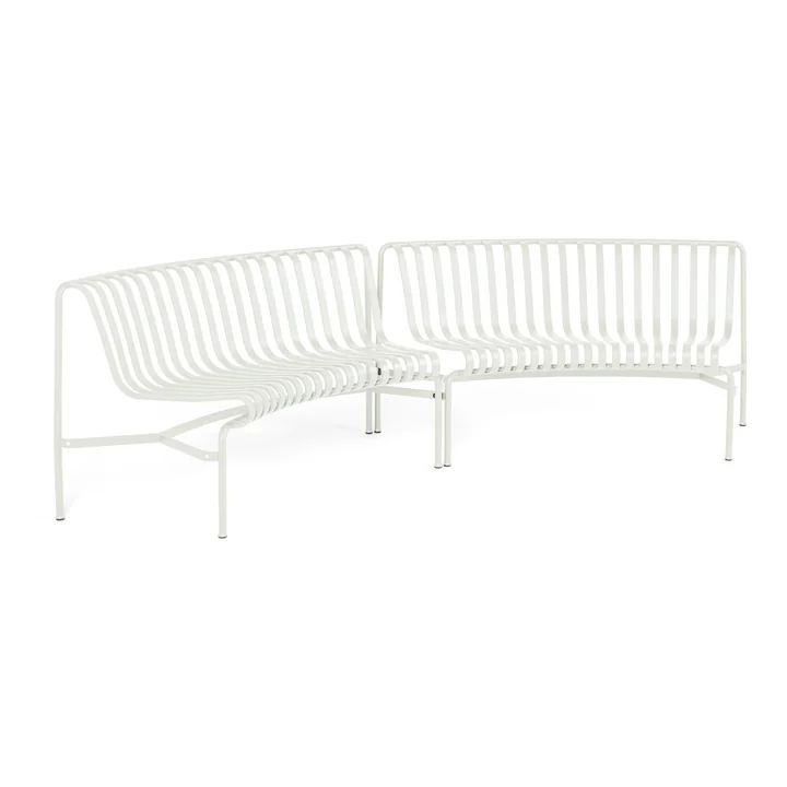HAY - Palissade Park Dining Bench , In / In (lot de 2), blanc crème