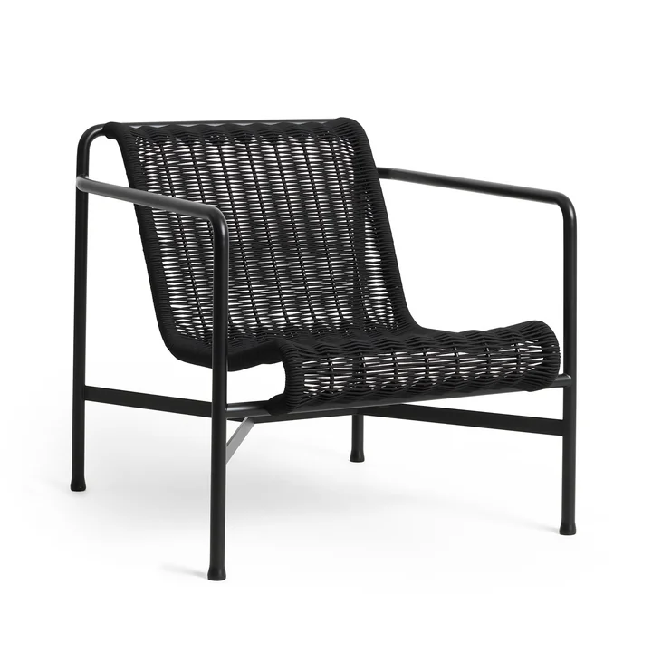HAY - Palissade Cord Lounge Chair Low, anthracite