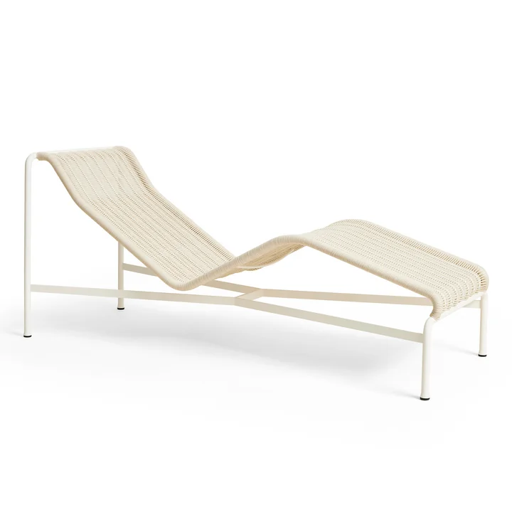 HAY - Palissade Cord Chaise Longue Chaise longue, blanc crème