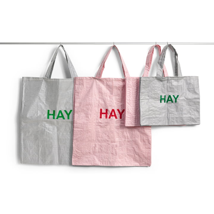 HAY - Candy Mono Sac, gris et rose clair
