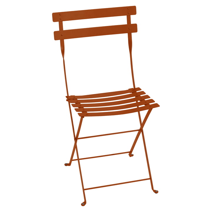 Fermob - Bistro Chaise pliante en métal, candied orange