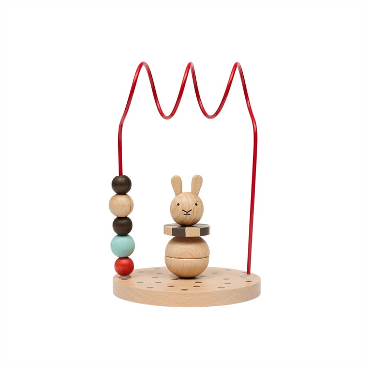 OYOY Mini - Circus Rabbit Abacus, rouge cerise