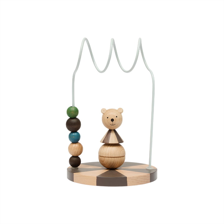 OYOY Mini - Circus Bear Abacus, dusty blue