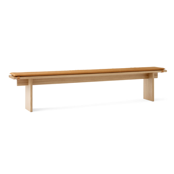 & Tradition - Ita OS6 Banc, 230 cm, chêne avec coussin d'assise, cognac (cuir Noble)