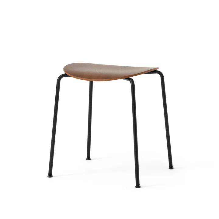 & Tradition - Pavilion AV36 Tabouret, H 46 cm, Noyer (patins en plastique)