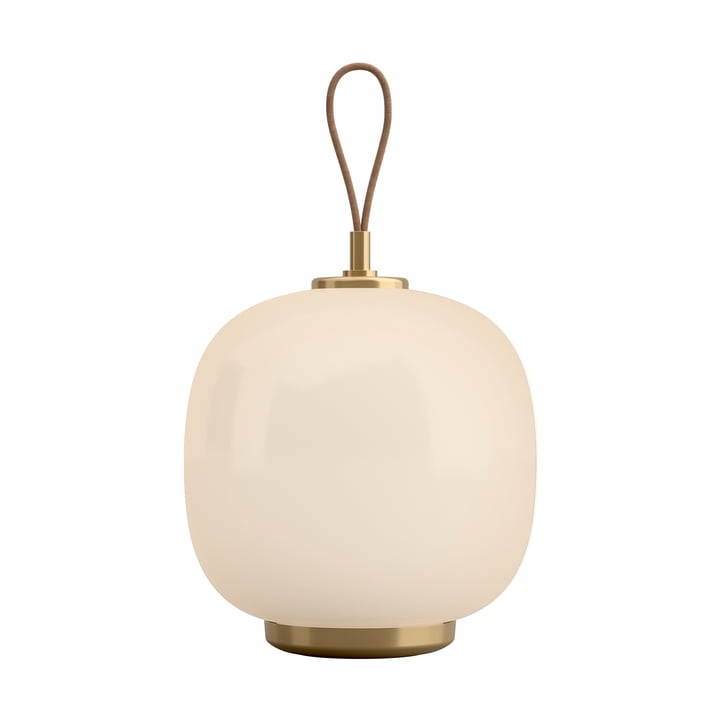 Louis Poulsen - VL45 Radiohus Portable LED lampe de table, laiton / glossy opal white