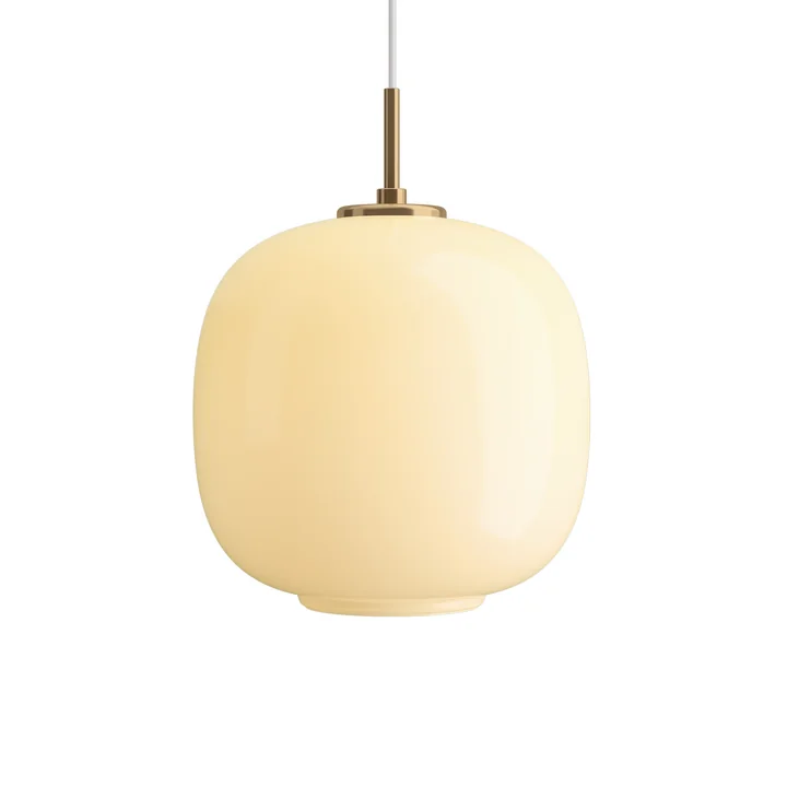 Louis Poulsen - VL45 Radiohus Lampe à suspendre, Ø 25 cm, laiton / glossy pale yellow
