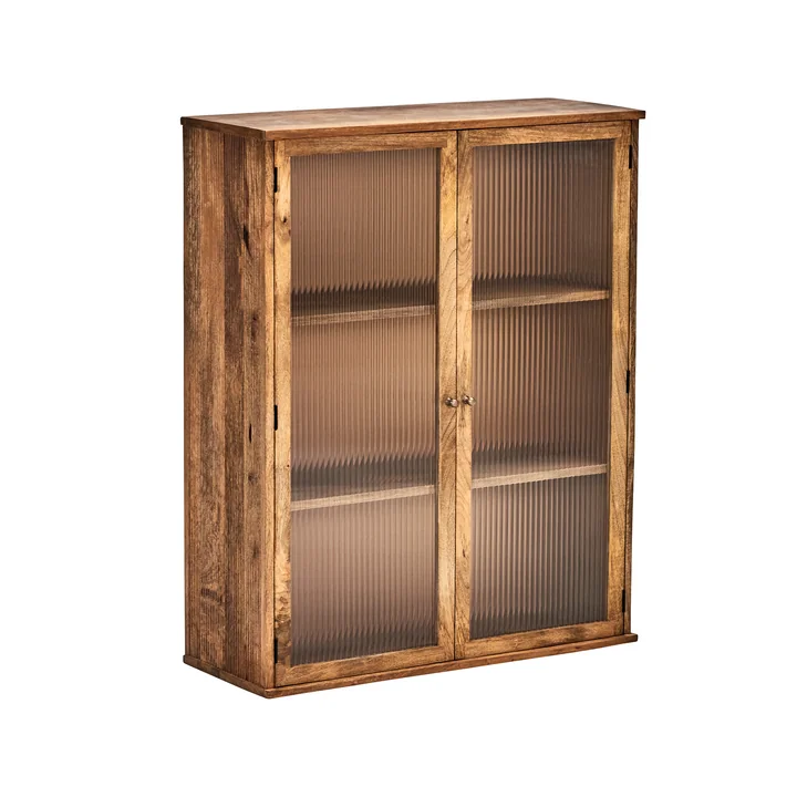 House Doctor - Balance étagère murale avec portes en verre, H 100 x 80 cm, antique brown