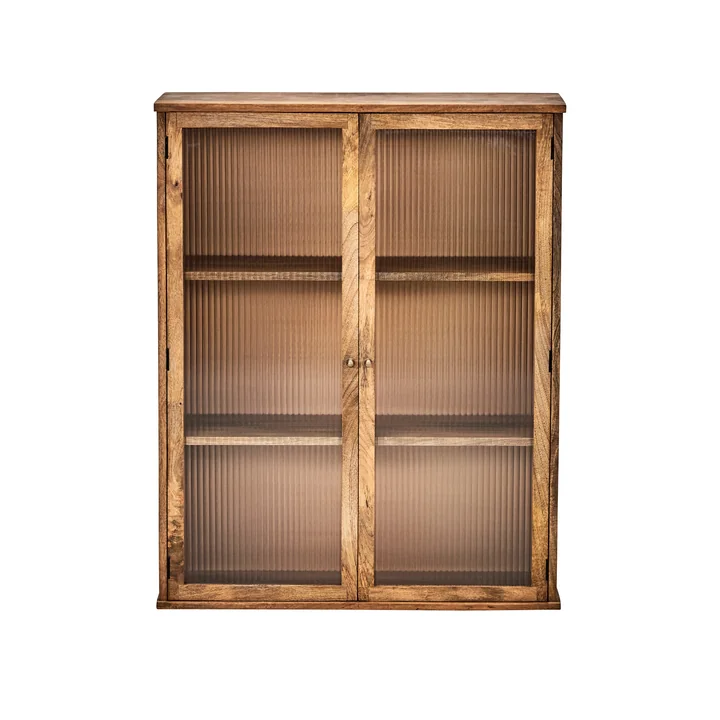 House Doctor - Balance étagère murale avec portes en verre, H 100 x 80 cm, antique brown