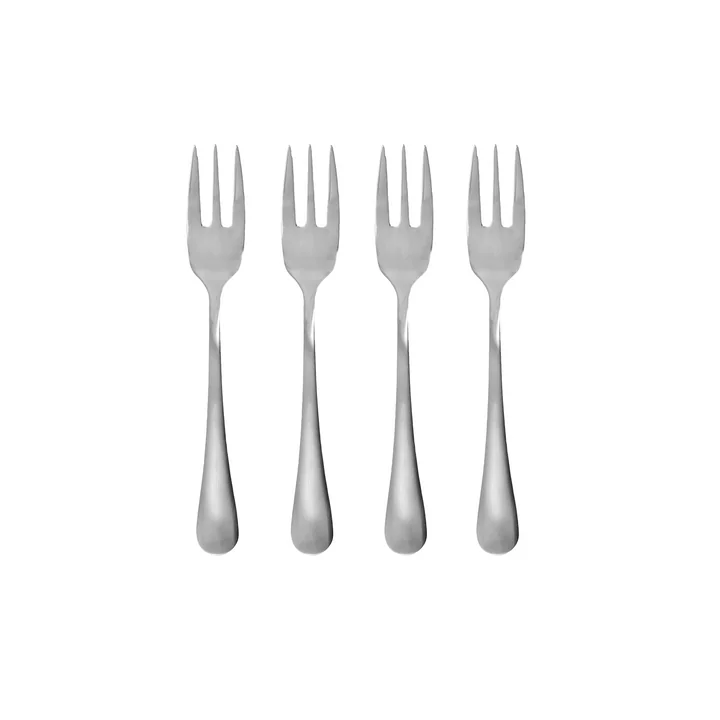 House Doctor - Brush Fourchette à gâteaux, argent-finish (set de 4)