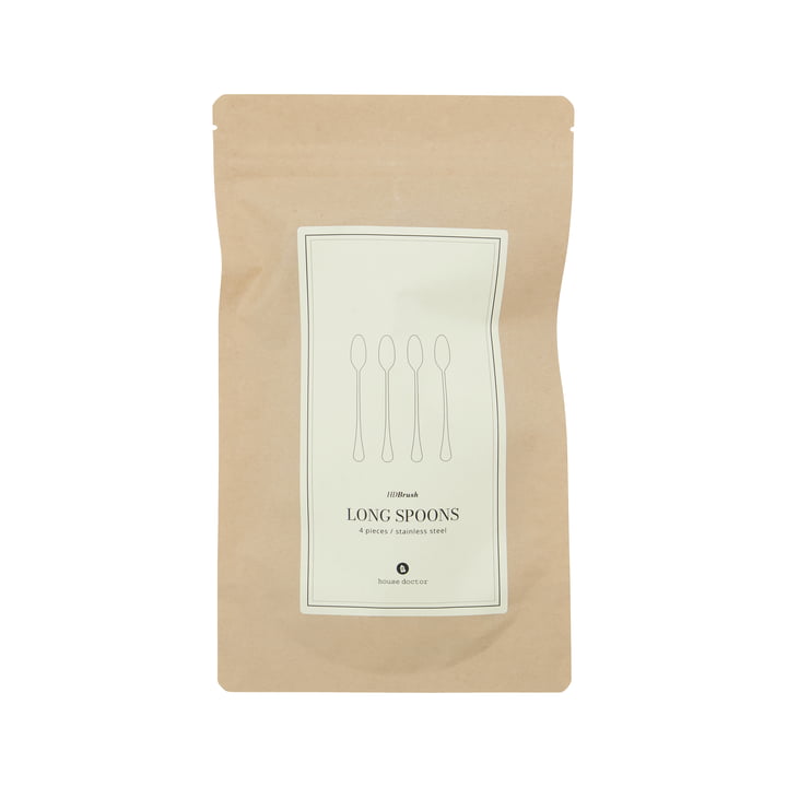 House Doctor - Brush cuillère, longue, argent-finish (set de 4)